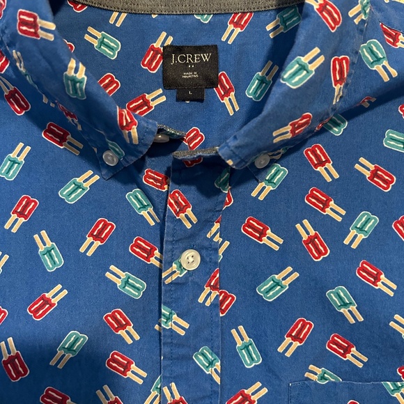 J. Crew Popsicle Theme Button Down Size L - Picture 3 of 4